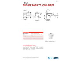 Technical Guide - Roca The Gap Back to Wall Bidet & Cover 1 Taphole White