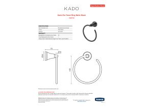 Specification Sheet - Kado Era Towel Ring Matte Black