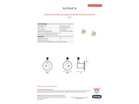 Specification Sheet - Sussex Scala Nova Wall Top Assembly PVD Brushed Platinum Gold Lead Free