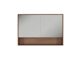 Supporting Image - Kado Aspect 1200mm Mirror Cabinet Two Doors with Shelf - Florentine Walnut