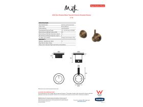 Specification Sheet - Milli Etch Shower Mixer Tap with Diverter Brushed Bronze