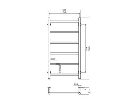 Mizu Drift MK2 550 x 1050mm Heated Towel Rail