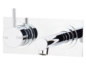Sussex Scala Straight Wall Basin Mixer System Left Hand Mixer Outlet Chrome