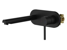 Hero - Posh Bristol Pin Basin / Bath Wall Mixer Tap Set Matte Black (5 Star) Lead Free