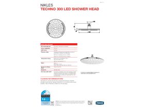 Technical Guide - Nikles Techno 300 LED Shower Head Chrome (3 Star)