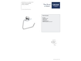 Technical Guide - GROHE Essentials Accessories Toilet Roll Holder Chrome