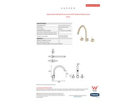 Specification Sheet - Sussex Scala Wall Spa Set Curved LUX PVD Brushed Platinum Gold