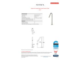 Specification Sheet - Sussex Pure Vessel Basin Outlet Chrome (5 Star)