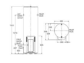 Everhot 302 5 Star 160L Natural Gas Hot Water System