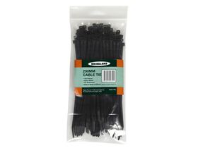 Bridgland Cable Ties 200mm X 4.8mm - Black