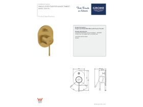 Technical Guide - GROHE Essence New Shower / Bath Mixer with Diverter Slim Tap Brushed Cool Sunrise (V2)