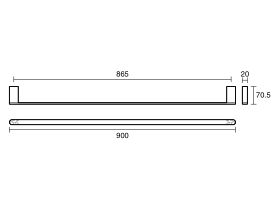 Mizu Soothe Single Towel Rail 900mm