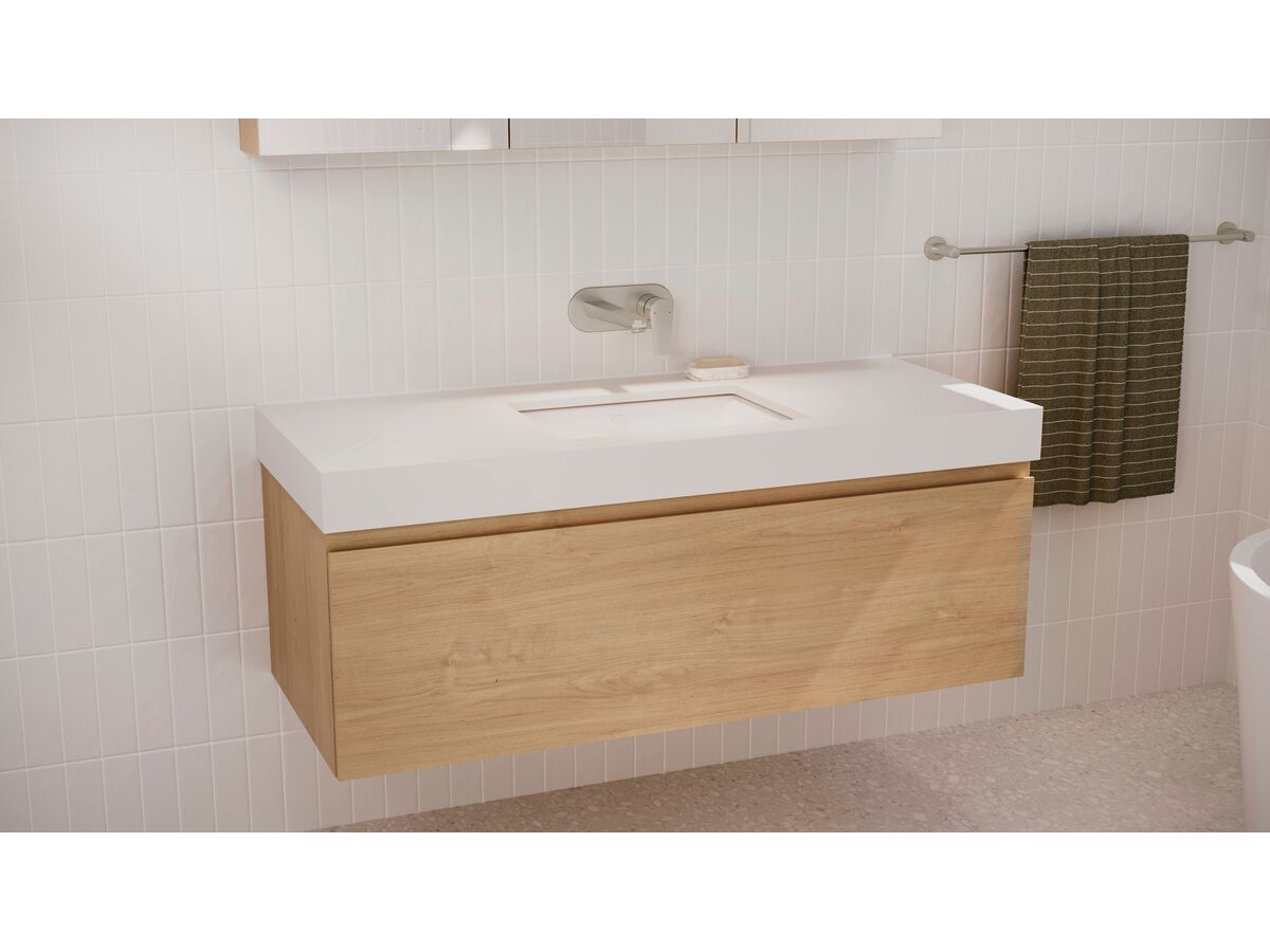 Posh Solus Wall Basin / Bath Set Mixer Tap Brushed Nickel (5 Star) Lead Free