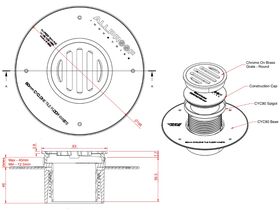 Cyclone Leak Control Flange with Round Grate 80mm