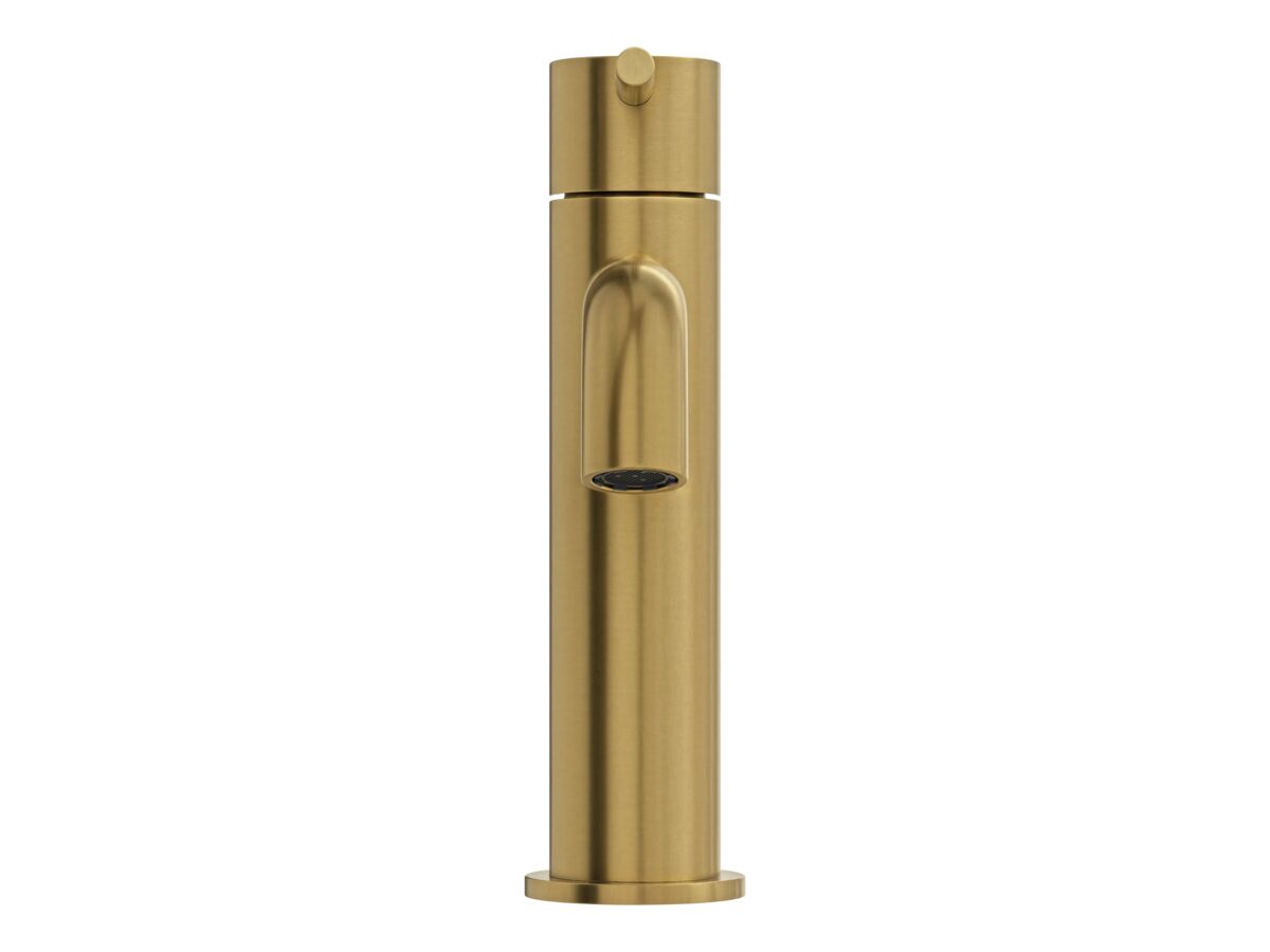 Supporting Image 2 - Mizu Drift Basin Mixer Curved Spout Brushed Brass (6 Star) Lead Free