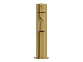 Supporting Image 2 - Mizu Drift Basin Mixer Curved Spout Brushed Brass (6 Star) Lead Free