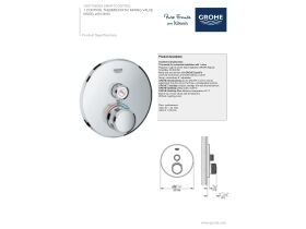 Technical Guide - GROHE SmartControl Concealed Thermostatic 1 Button Trimset Round Chrome