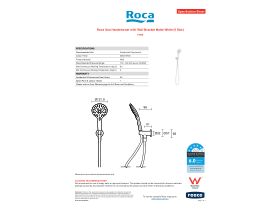 Specification Sheet - Roca Ona Handshower with Wall Bracket Matte White (5 Star)