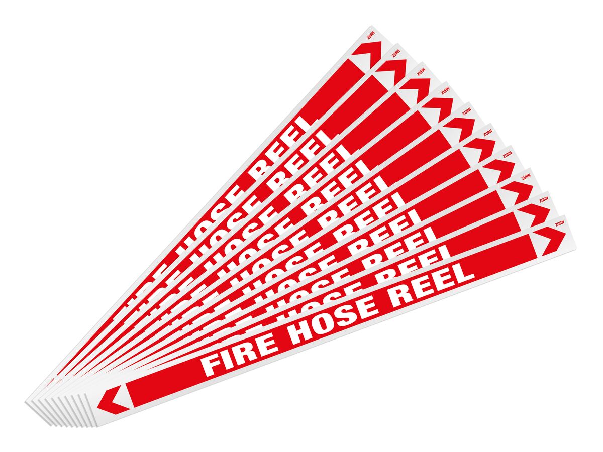 Pipe Marker Fire Hose Reel 400mm x 25mm (10)