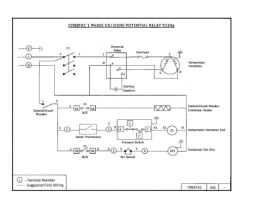 Wiring Diagram - Tecumseh COMPAC Single Phase CAJ (CSIR) Potential Relay R134a Single Fan