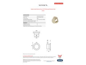 Specification Sheet - Sussex Scala Diverter Only LUX PVD Brushed Platinum Gold