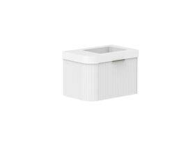 Supporting Image 2- Kado Neue Fluted Single Curve All Drawer 750mm Wall Hung Vanity with Centre Basin Durasein 90mm Top Ultra White