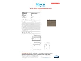 Specification Sheet - Roca Ona Vanity All Door Left Hand Bowl 800mm Dark Elm