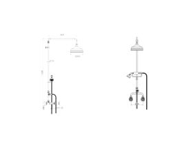 Posh Canterbury Exposed Twin Telephone Shower Set (3 Star)