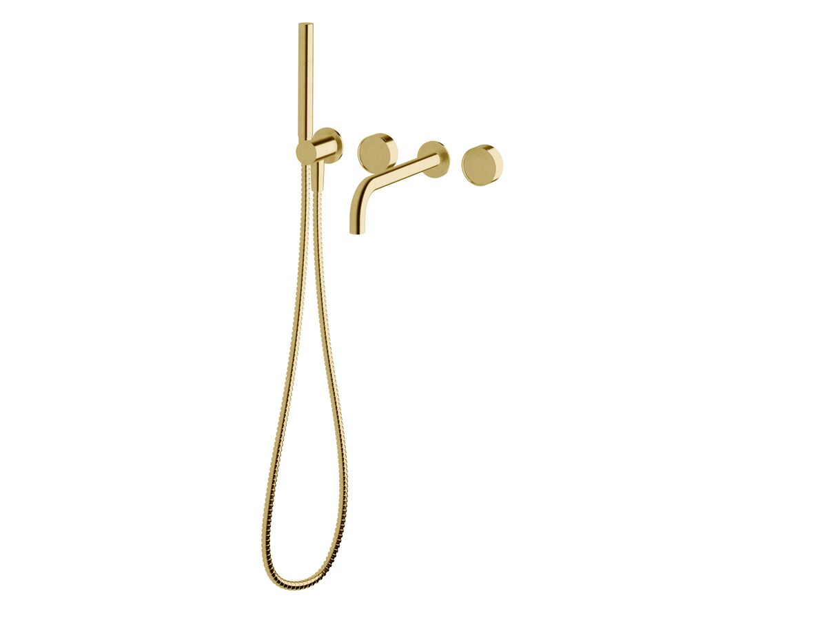 Hero - Sussex Pure Elemental Progressive Bath Mixer System with Handshower 250mm PVD Brushed Gold
