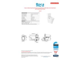Specification Sheet - Roca In-Wash Gap Round Close Coupled Back to Wall Back Inlet Toilet Suite with Heated Seat (4 Star)