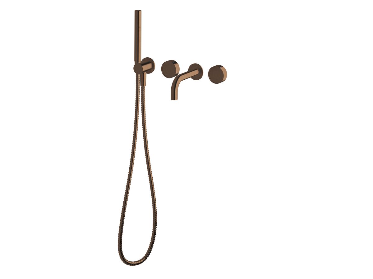 Hero - Sussex Pure Elemental Progressive Bath Mixer System with Handshower 160mm PVD Brushed Bronze