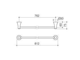 Caroma Elegance Single Towel Rail