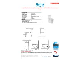 Specification Sheet - Roca In-Wash Inspira Rimless Close Coupled Back To Wall Toilet Suite with Heated Seat (4 Star)