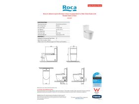 Specification Sheet - Roca In-Wash Inspira Rimless Close Coupled Back to Wall Toilet Suite with Heated Seat (4 Star)