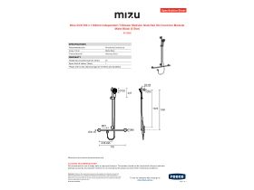 Specification Sheet - Mizu Drift 700 x 1100mm Independent T-Shower Modular Grab Rail Kit 3 function Modular Matte Black (5 Star)