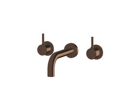 Sussex Scala 25 Wall Basin Set Curved 160mm LUX PVD Brushed Rare Bronze (6 Star)