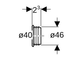 Geberit Rubber Trap Adaptor 50mm x 40mm