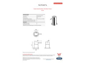 Specification Sheet - Sussex Scala Hob Basin / Sink Mixer Chrome
