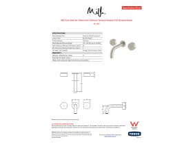 Specification Sheet - Milli Pure Bath Set 160mm with Diamond Textured Handles PVD Brushed Nickel
