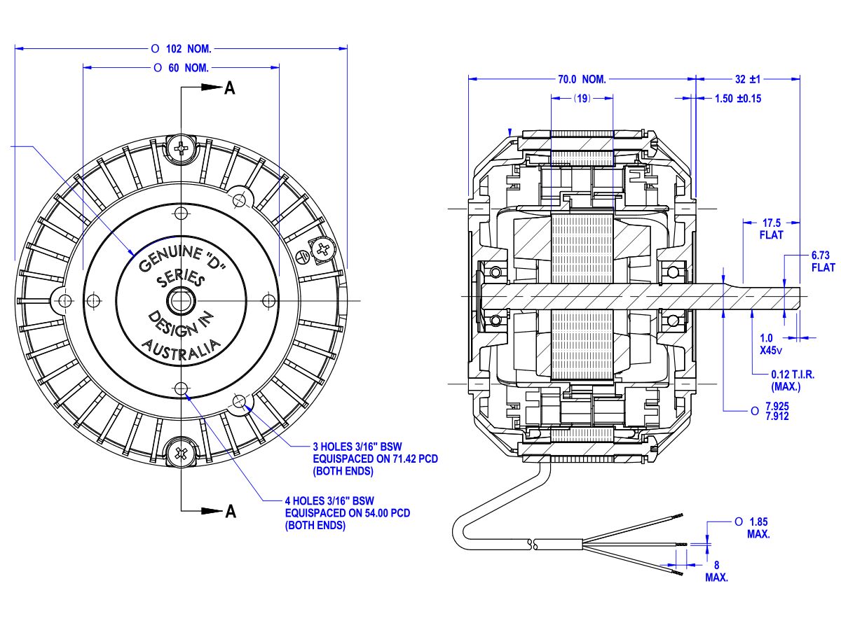 Fasco Fan Motor ACW 14W 50D551-01AT