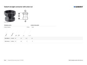Specification Sheet - Geberit Cap & Lining