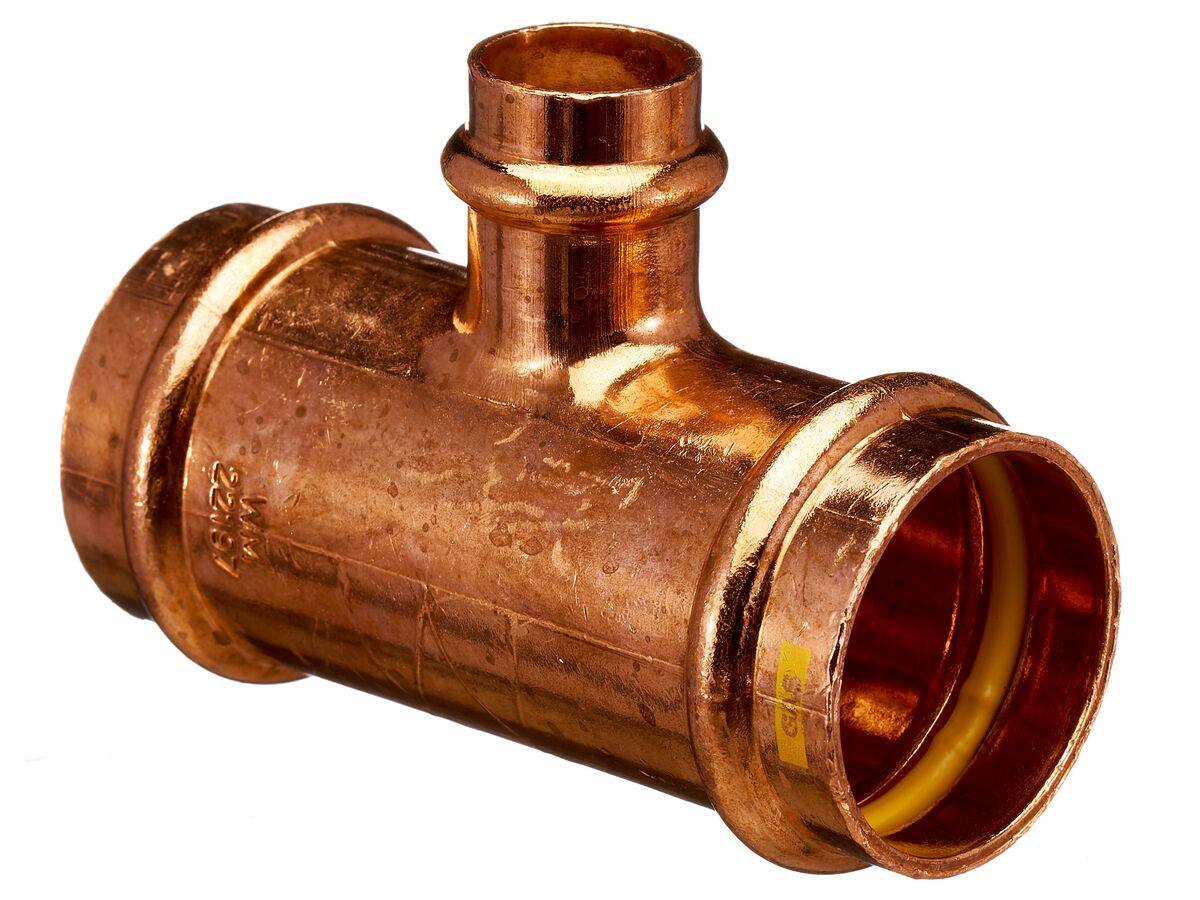>B< Press Gas Reducing Tee 40mm x 40mm x 20mm
