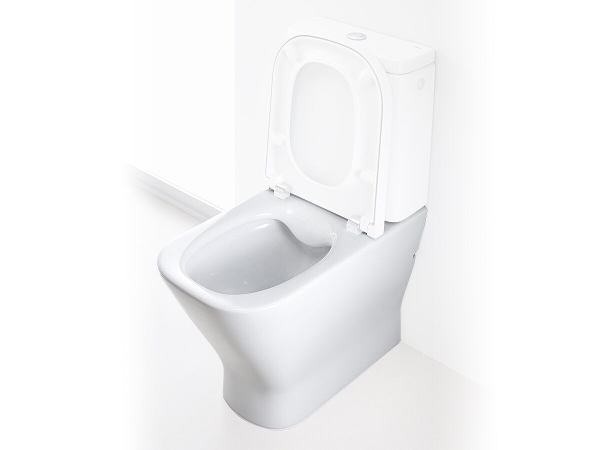 Roca The Gap Rimless CCBTW Back Inlet Pan Only White 4 star