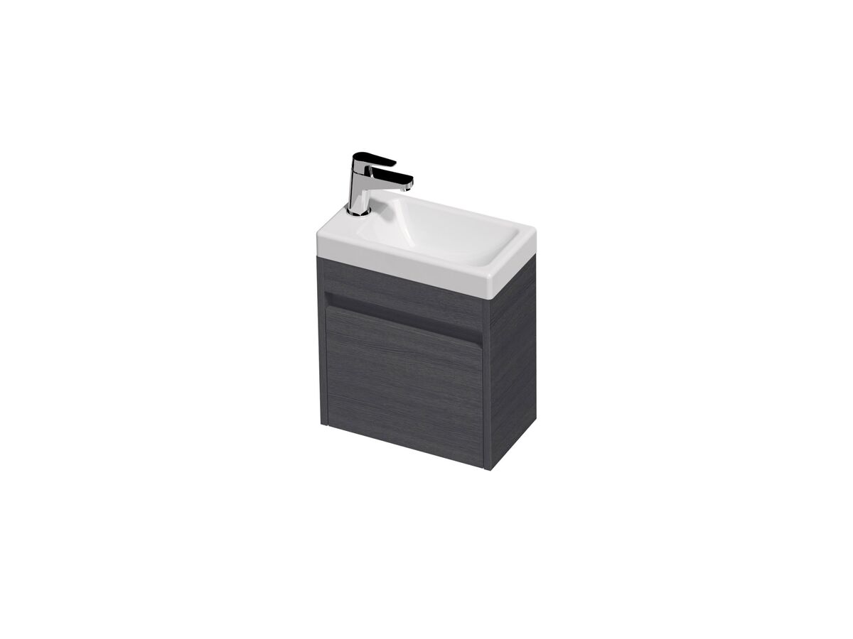 Posh Domaine Mini 400 1 Door Wall Hung Colour Console Top Gloss White