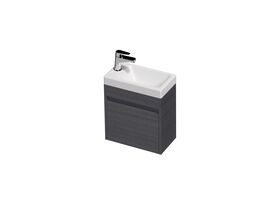 Posh Domaine Mini 400 1 Door Wall Hung Colour Console Top Gloss White