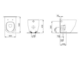 LAUFEN Pro A Rimless BTW Pan Only White (4 Star)