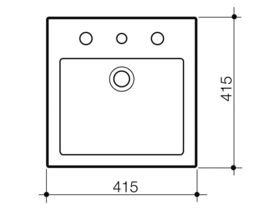 Caroma Liano Inset Basin 1 Taphole 415mm White
