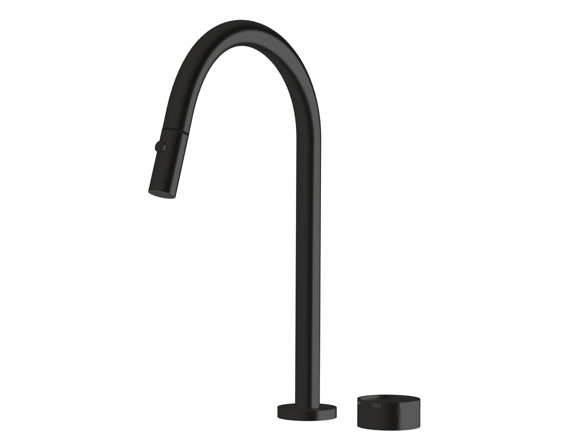 Hero - Sussex Pure Elemental Progressive Sink Mixer Set Pull Out Spray PVD Matte Black (4 Star) Lead Free