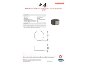 Specification Sheet - Milli Pure Progressive Top Mount Hob Mixer Tap with Cirque Textured Handle PVD Brushed Gunmetal