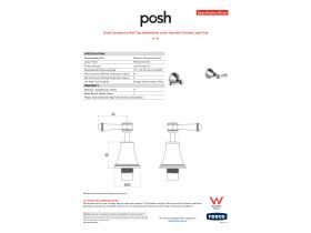 Specification Sheet - Posh Canterbury Wall Top Assemblies Lever Handles Chrome Lead Free